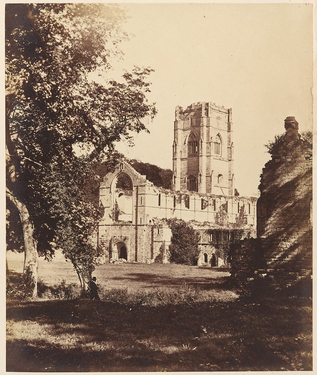 Fountains Abbey.  The Church, Cloister and Hospitium, Joseph Cundall (British, Norwich, Norfolk 1818–1895 Wallington, Surrey), Albumen silver print 