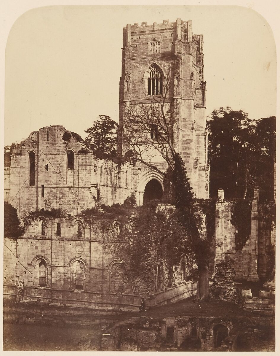 Fountains Abbey.  The Church and Chapter House, Joseph Cundall (British, Norwich, Norfolk 1818–1895 Wallington, Surrey), Albumen silver print 