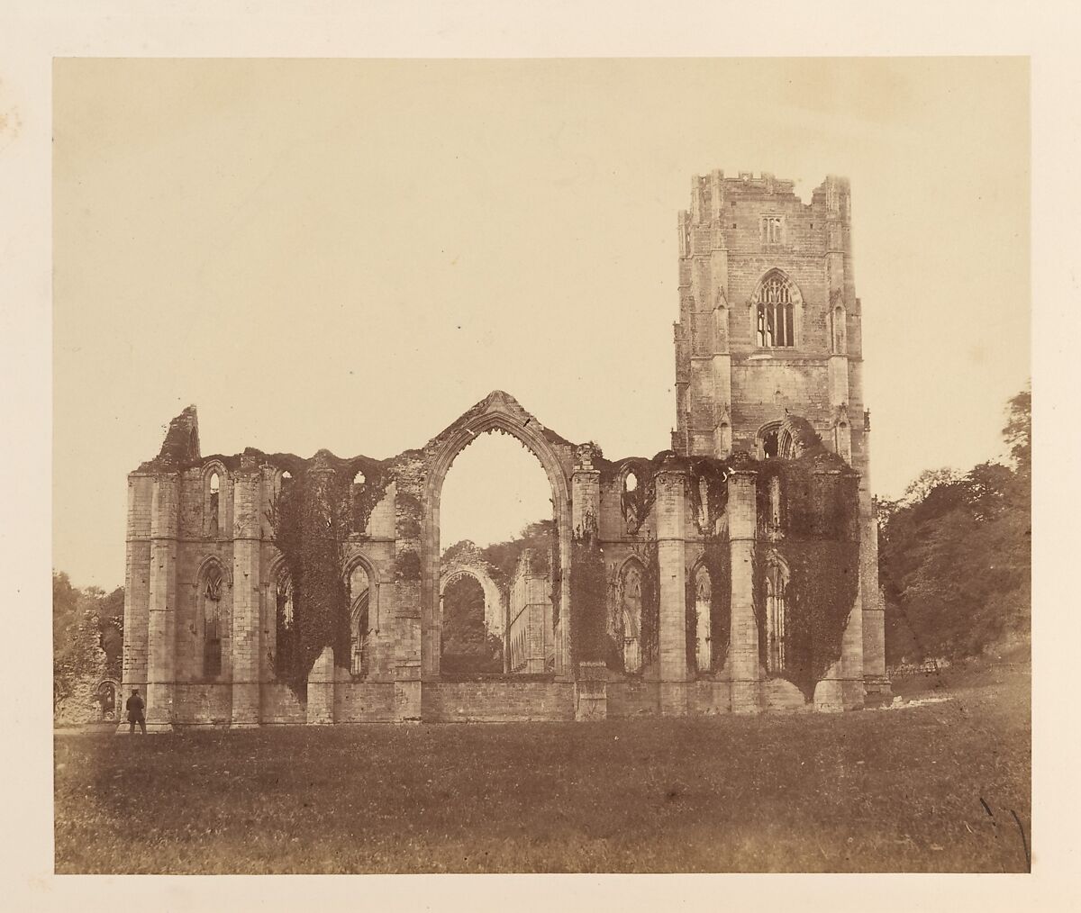 Fountains Abbey.  The Chapel of the Nine Alters, Exterior, Joseph Cundall (British, Norwich, Norfolk 1818–1895 Wallington, Surrey), Albumen silver print 