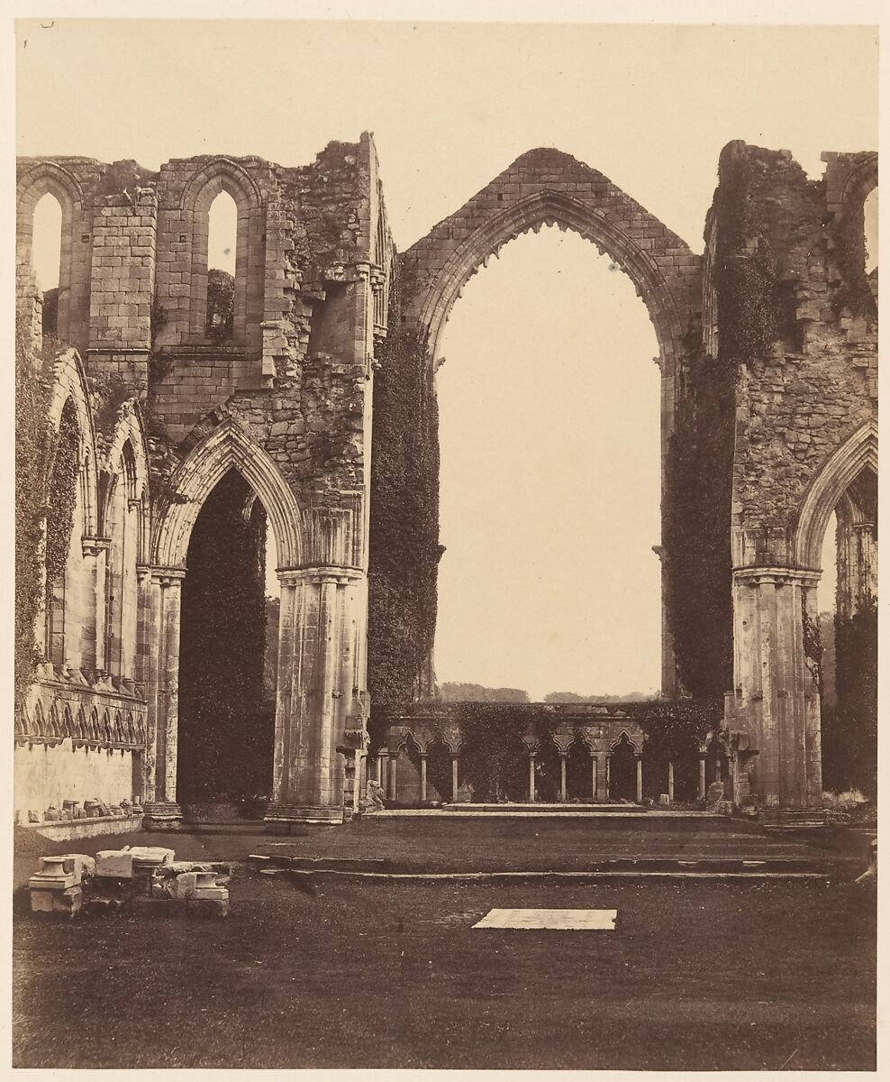 Fountains Abbey.  The Chapel of the Nine Alters, Interior, Joseph Cundall (British, Norwich, Norfolk 1818–1895 Wallington, Surrey), Albumen silver print 