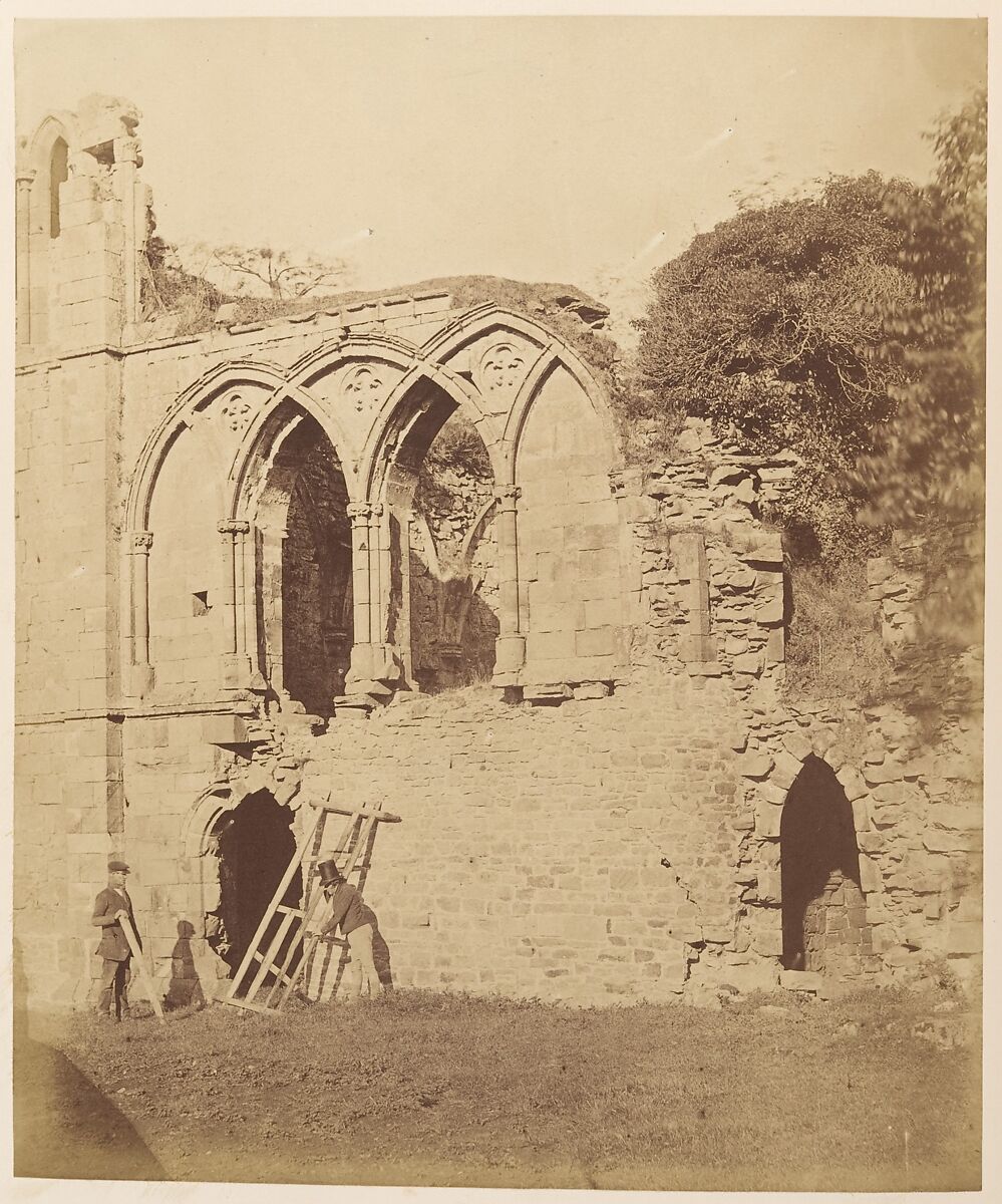 Easby Abbey.  The Refectory, Joseph Cundall (British, Norwich, Norfolk 1818–1895 Wallington, Surrey), Albumen silver print 