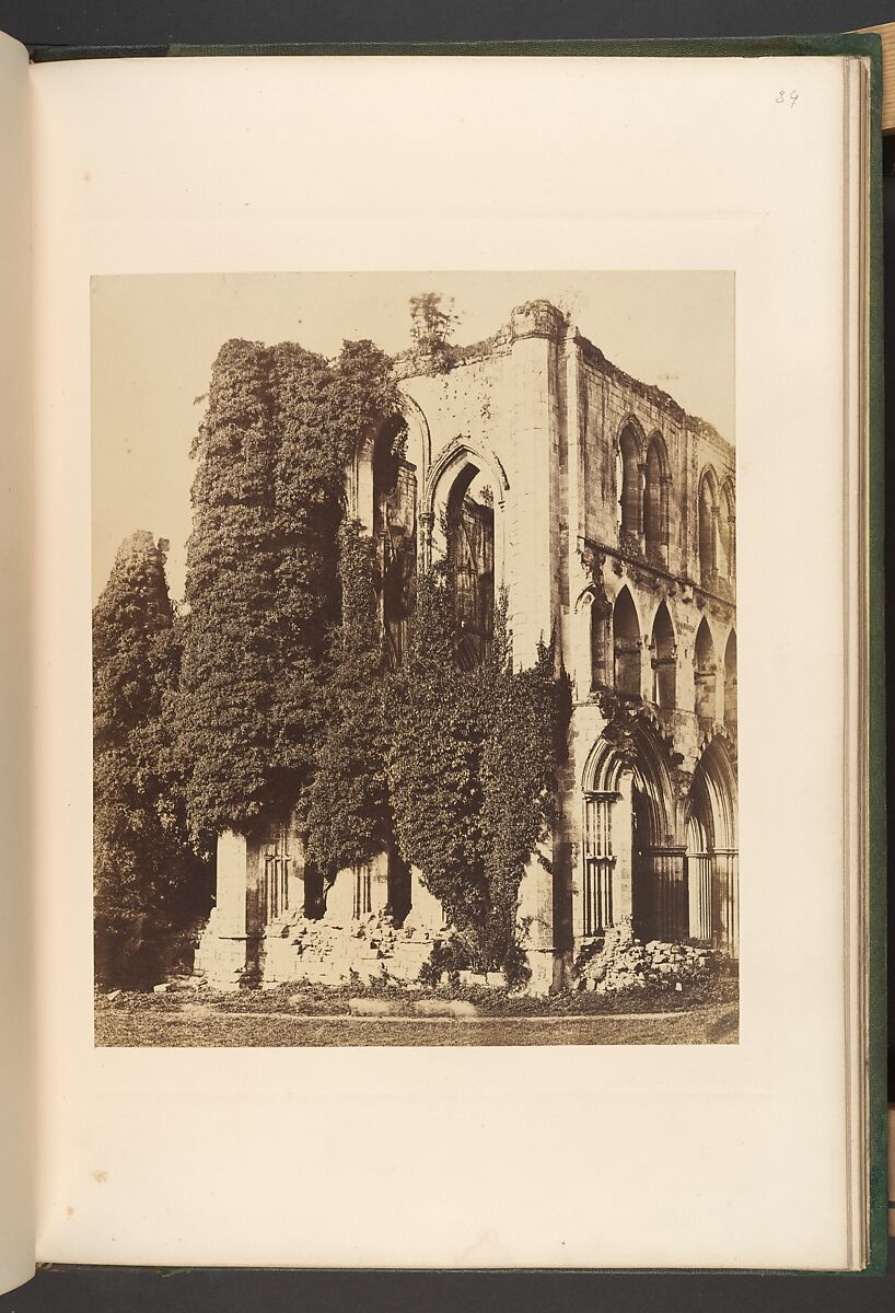 Rivaulx Abbey.  General View from the South, Joseph Cundall (British, Norwich, Norfolk 1818–1895 Wallington, Surrey), Albumen silver print 