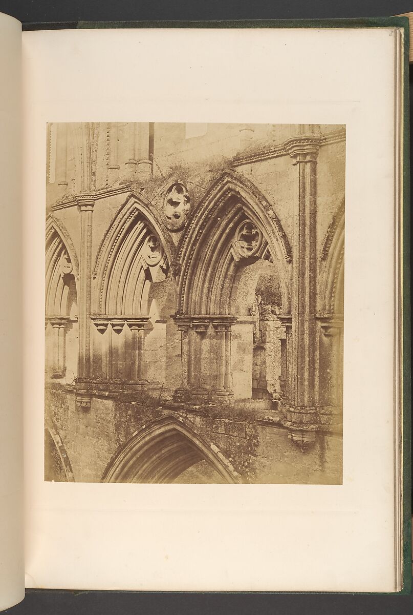 Rivaulx Abbey.  The Triforium Arches, Joseph Cundall (British, Norwich, Norfolk 1818–1895 Wallington, Surrey), Albumen silver print 