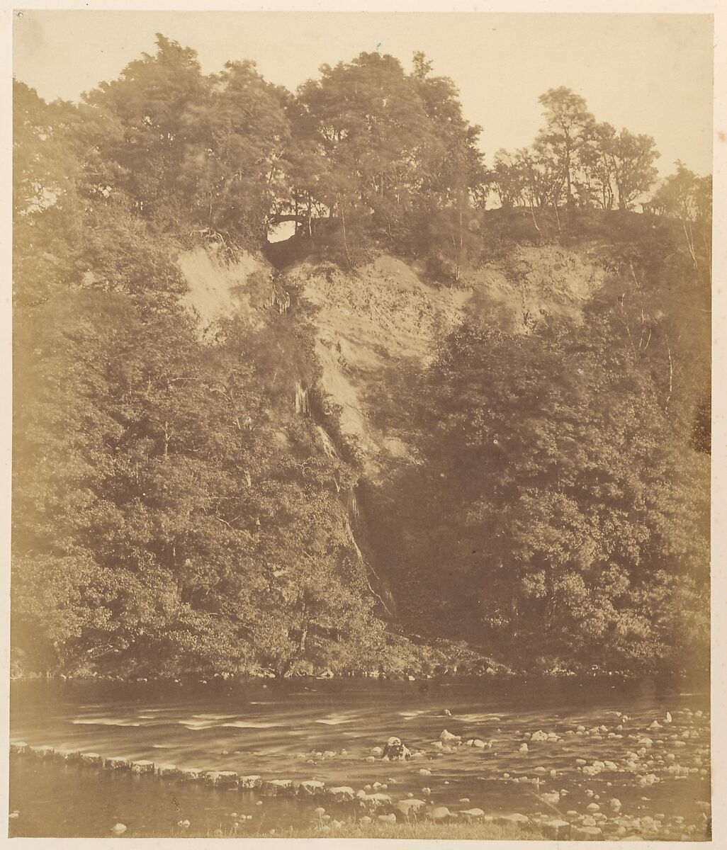 Bolton Priory.  The Stepping Stones, Joseph Cundall (British, Norwich, Norfolk 1818–1895 Wallington, Surrey), Albumen silver print 