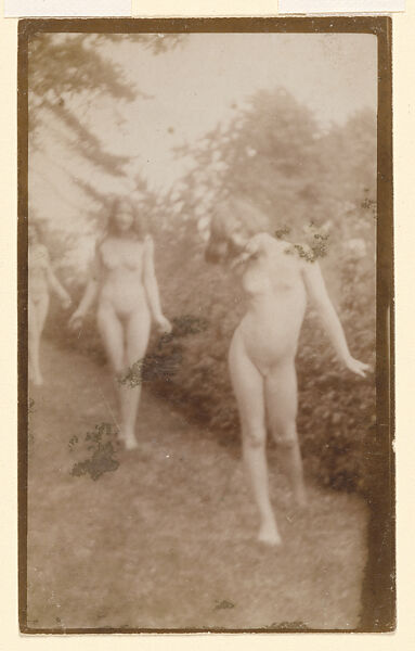 [Cavorting by the Pool at Garsington], Lady Ottoline Violet Anne Cavendish-Bentinck Morrell (British, 1873–1938), Gelatin silver print 