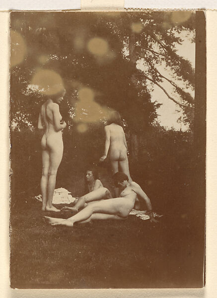 [Cavorting by the Pool at Garsington], Lady Ottoline Violet Anne Cavendish-Bentinck Morrell (British, 1873–1938), Gelatin silver print 