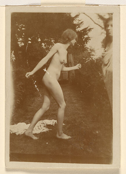 [Cavorting by the Pool at Garsington], Lady Ottoline Violet Anne Cavendish-Bentinck Morrell (British, 1873–1938), Gelatin silver print 