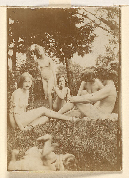 [Cavorting by the Pool at Garsington], Lady Ottoline Violet Anne Cavendish-Bentinck Morrell (British, 1873–1938), Gelatin silver print 