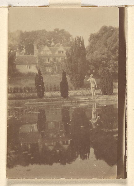 [Cavorting by the Pool at Garsington], Lady Ottoline Violet Anne Cavendish-Bentinck Morrell (British, 1873–1938), Gelatin silver print 