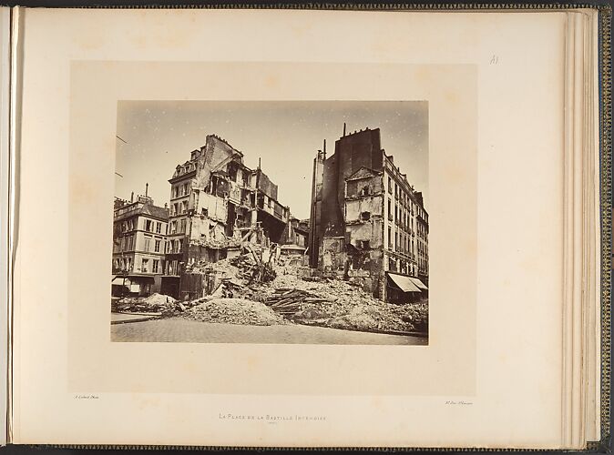 Place de la Bastille, Burned