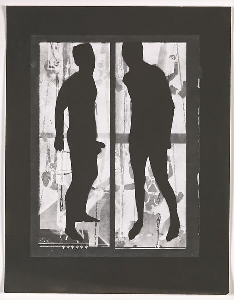 [Two Men in Silhouette], Mark Morrisroe (American, 1959–1989), Gelatin silver print 