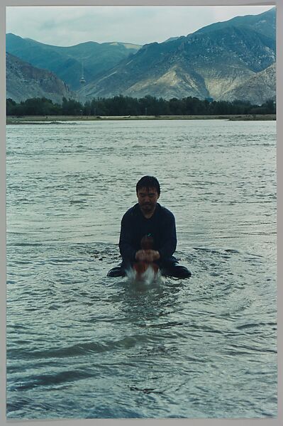 Stamping the Water (Performance in the Lhasa River, Tibet, 1996), Song Dong (Chinese, born Beijing, 1966), Chromogenic prints