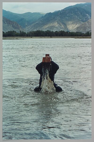 Stamping the Water (Performance in the Lhasa River, Tibet, 1996), Song Dong (Chinese, born Beijing, 1966), Chromogenic prints