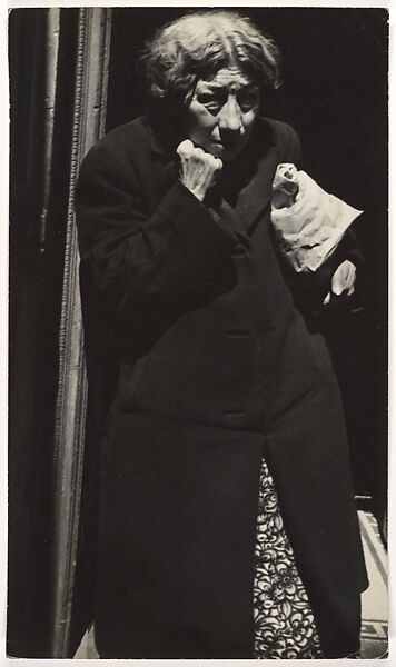 [Woman in Dark Overcoat on Street, New York City], Leon Levinstein (American, Buckhannon, West Virginia 1910–1988 New York), Gelatin silver print 