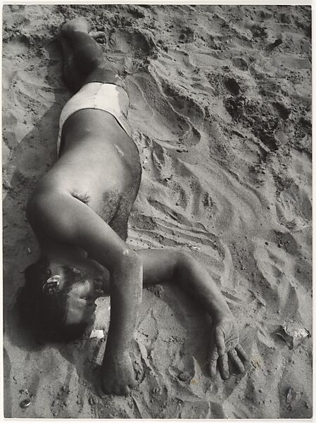 [Man in White Swim Suit Sleeping on Beach, Coney Island, New York City], Leon Levinstein (American, Buckhannon, West Virginia 1910–1988 New York), Gelatin silver print 