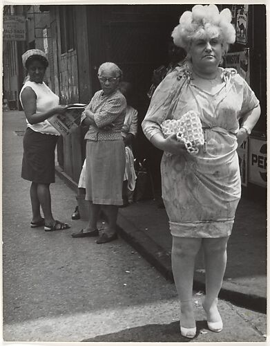 [Street Scene: Woman in Blonde Wig and Tight Dress, New York City]