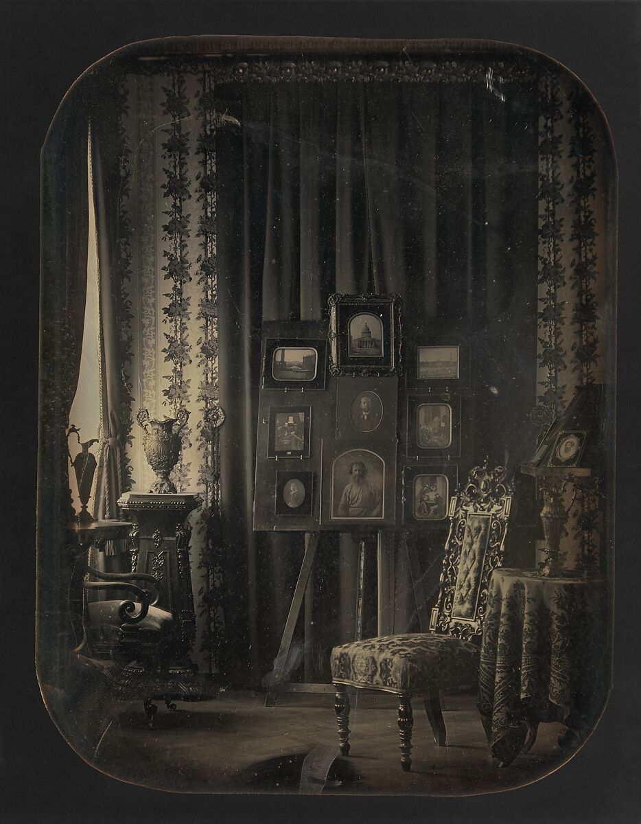 [The Salon of Baron Gros], Baron Jean-Baptiste-Louis Gros  French, Daguerreotype