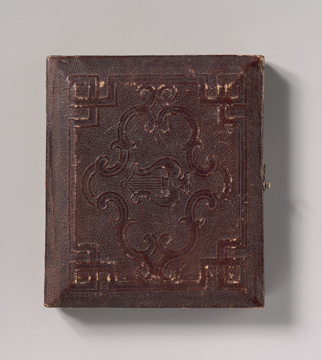 [Elderly Man Holding Ivory-topped Walking Stick], John Plumbe Jr. (American (born Wales), 1809–1857), Daguerreotype with applied color