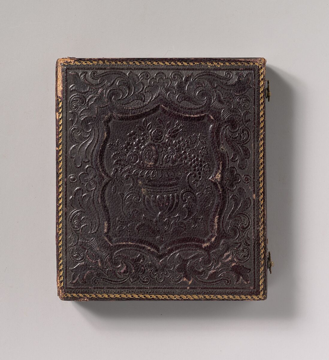 [Young Girl Wearing Gingham Shawl, Resting on Pillow], Beckers &amp; Piard, Daguerreotype