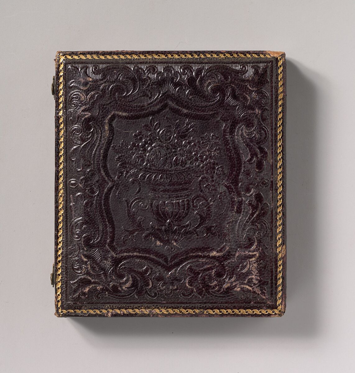 [Young Girl Wearing Gingham Shawl, Resting on Pillow], Beckers &amp; Piard, Daguerreotype