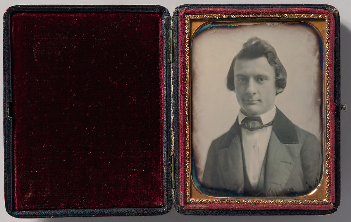 [Young Man in Three-piece Suit and Bow Tie], Southworth and Hawes (American, active 1843–1863), Daguerreotype 