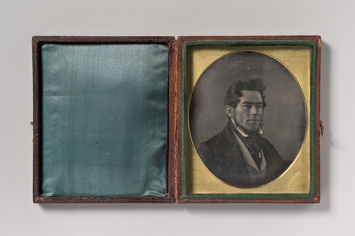 [Man with Chinstrap Beard], John Plumbe Jr. (American (born Wales), 1809–1857), Daguerreotype 