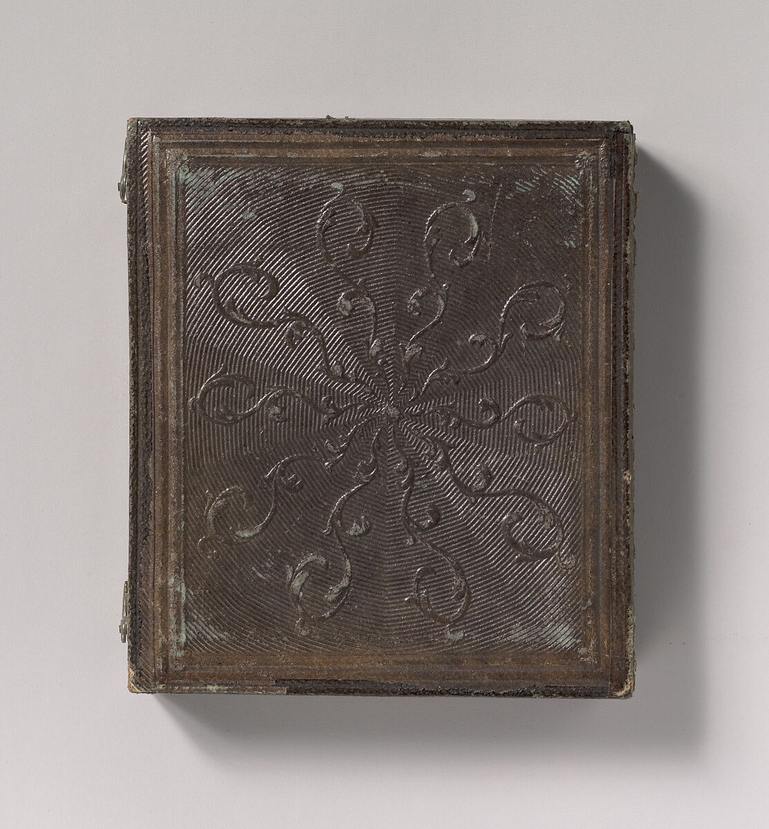 [Young Girl Wearing Waist Apron, Resting Hand on Chair], Unknown (American), Daguerreotype with applied color