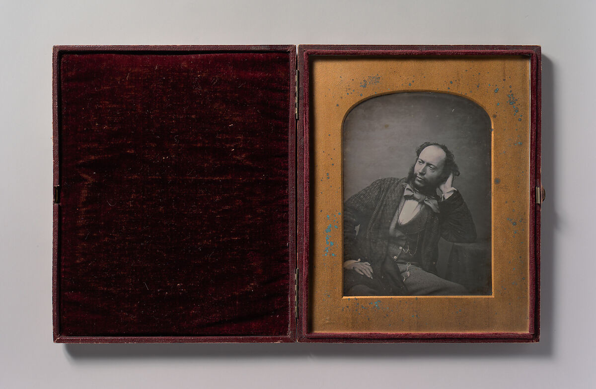 [Seated Middle-aged Man in Bow Tie and Jacket], John Watkins (British, 1823–1874), Daguerreotype 