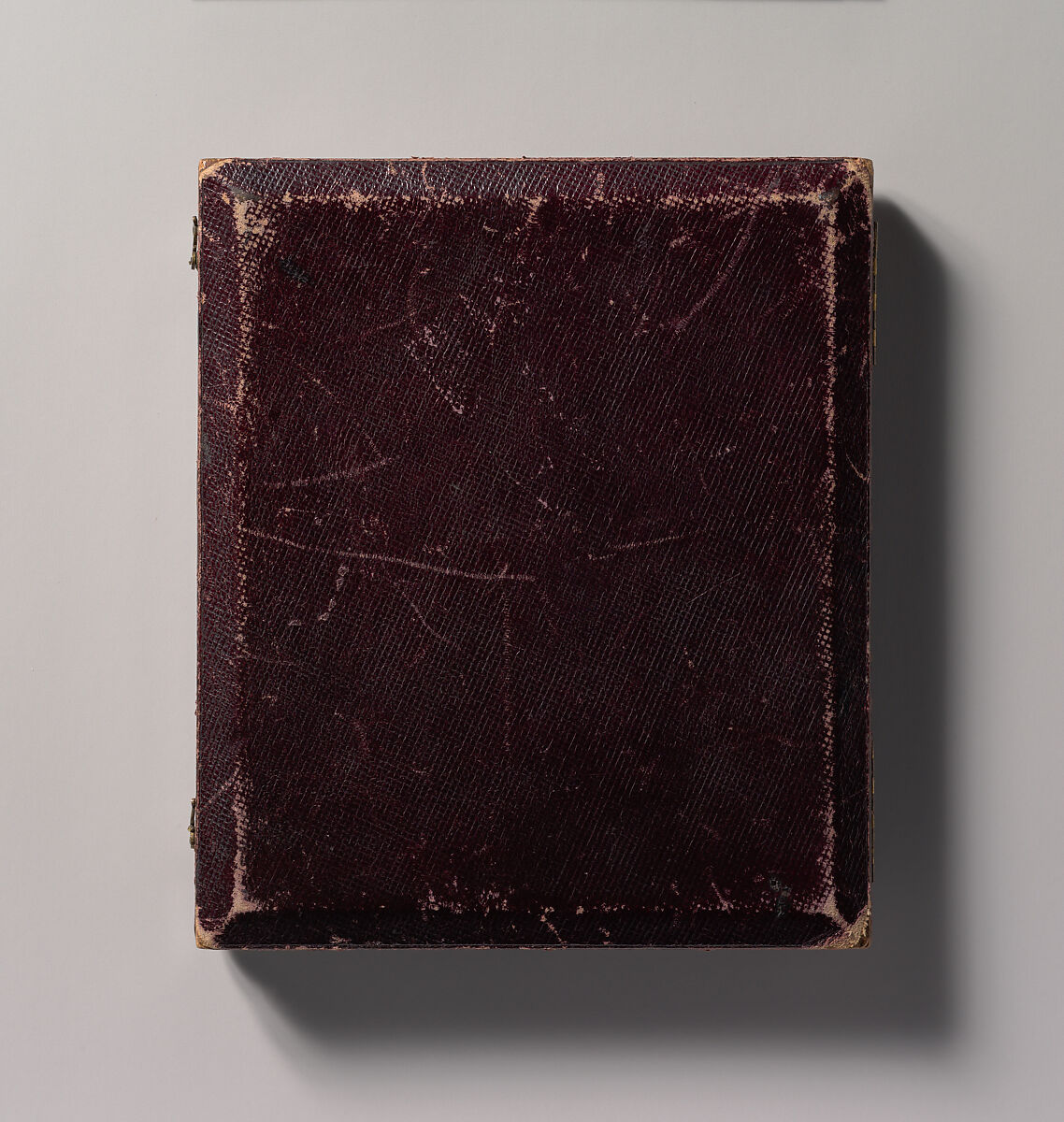 [Middle-aged Man with Glasses Holding Pocket Watch], Antoine-François-Jean Claudet (French, Lyon 1797–1867London), Daguerreotype with applied color