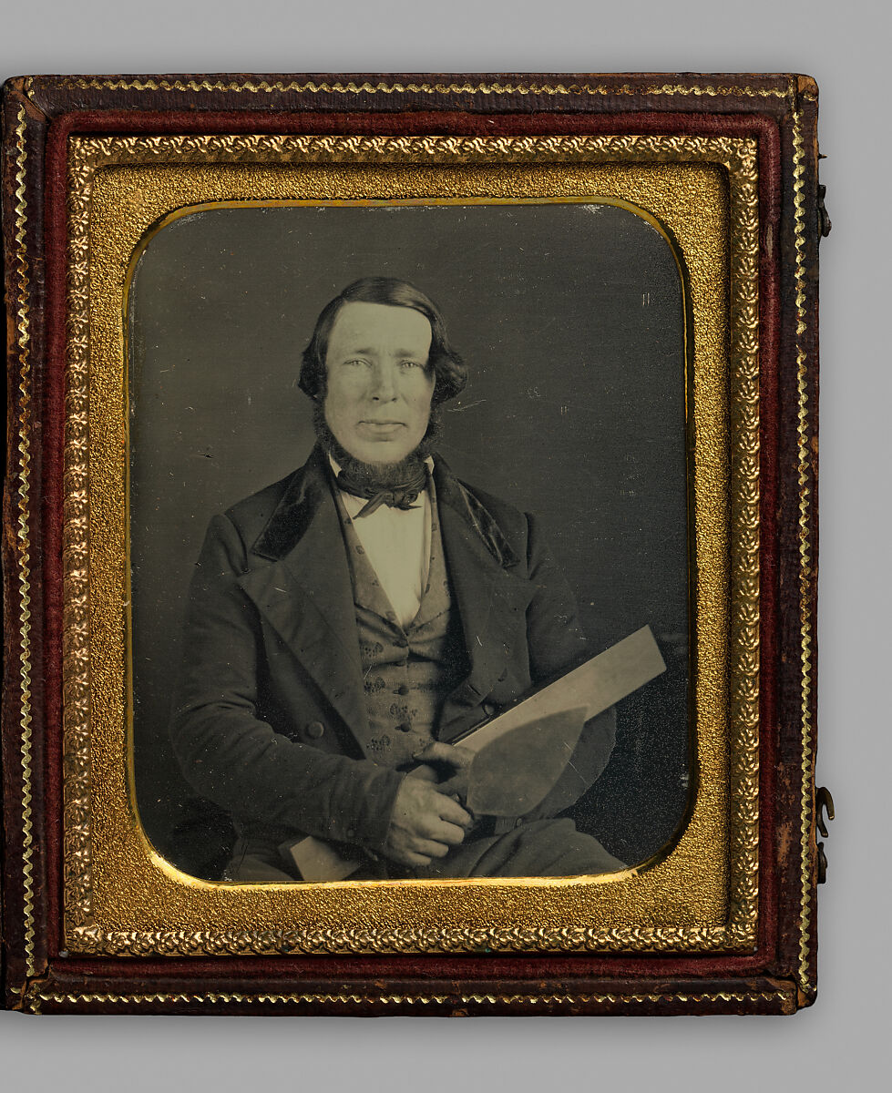 [Mason Holding a Trowel], Unknown (American), Daguerreotype