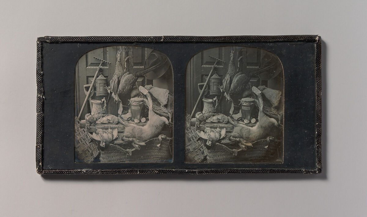 [Still-life of Game with Rake and Onion Jar], T. R. Williams (British, born 1825), Daguerreotype 