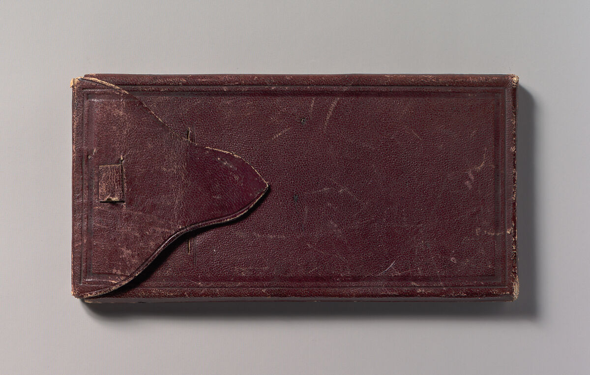 [Stereograph, Two Children Standing Between Furniture in a Studio Parlor Setting], Antoine-François-Jean Claudet (French, Lyon 1797–1867London), Daguerreotype with applied color