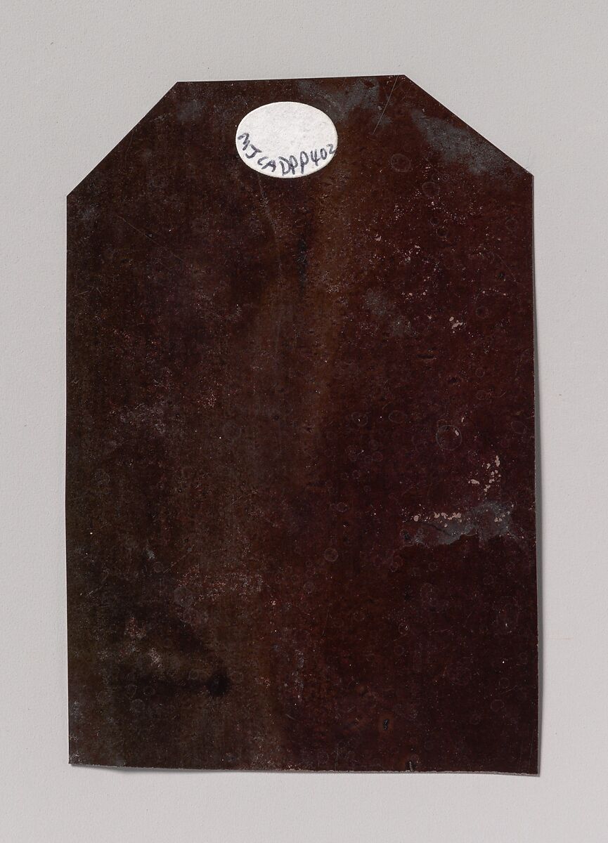[Three Painters, Arranged On and Around a Ladder, with Brushes, Bucket, and Paint Can], Unknown (American), Tintype with applied color