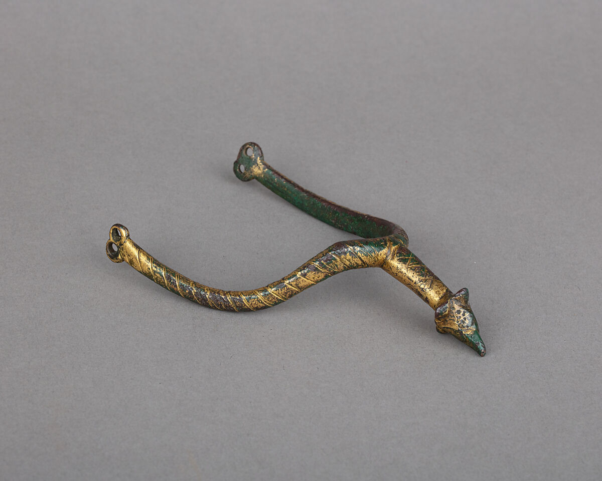 Prick Spur (Right), Copper alloy, gold, Central European