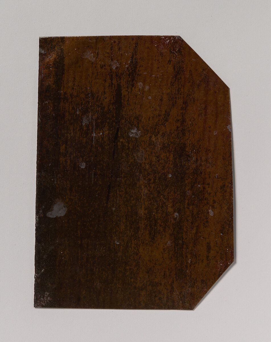 [Two Plumbers with a Pipe, Pipe Cutter, and Toolbox], Unknown (American), Tintype