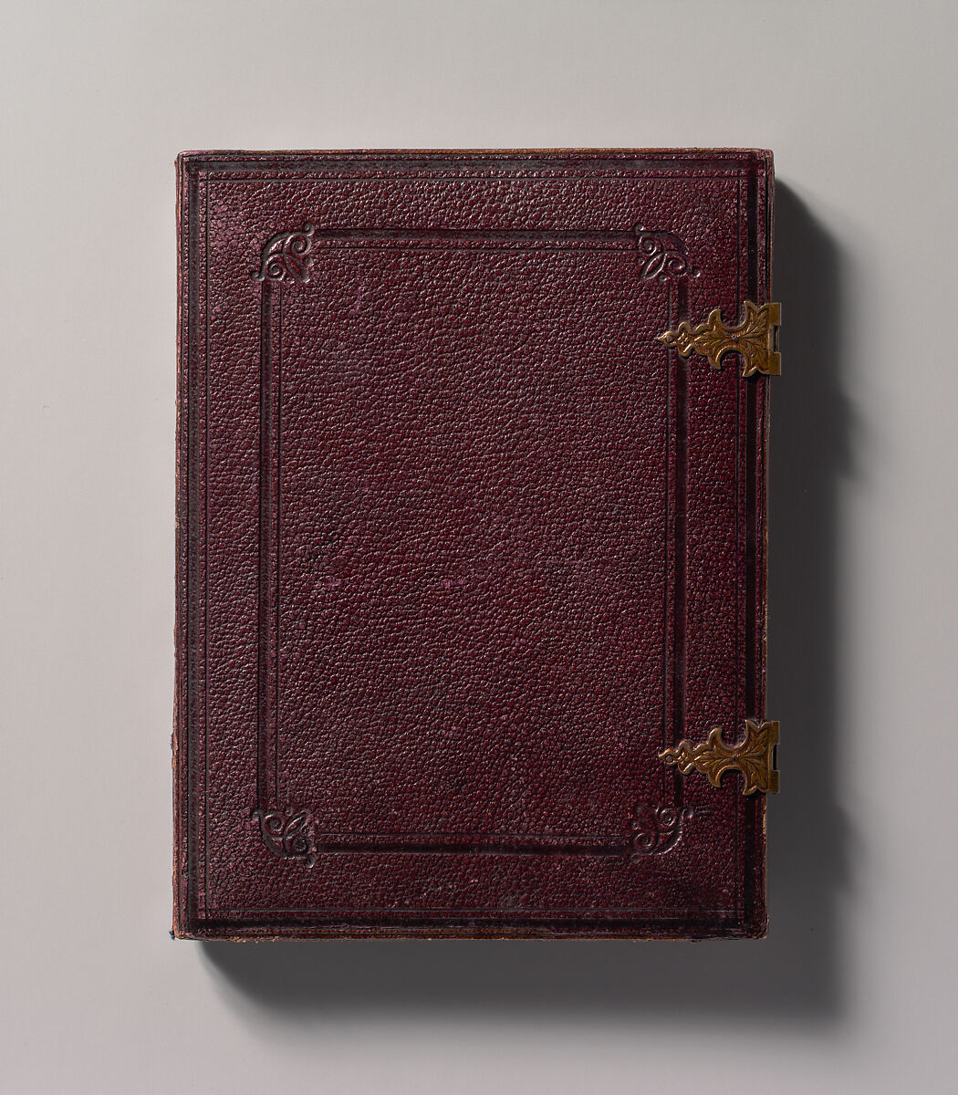 [Man Holding Book, Standing Before a Painted Scenic Backdrop], Unknown (British), Ambrotype with applied color
