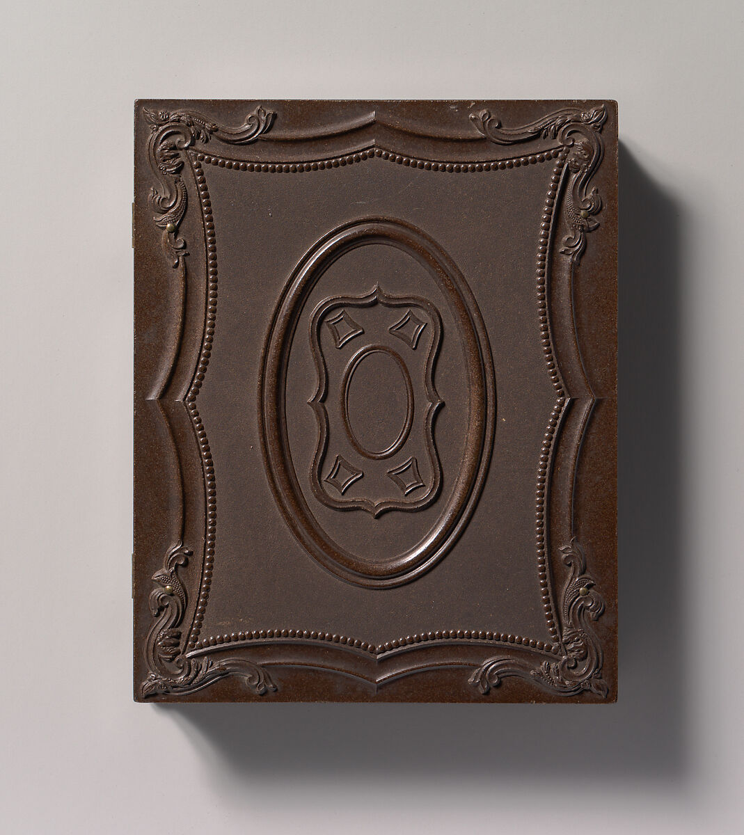 [Informal Studio Portrait of Young Family with Three Children], Unknown (American), Ambrotype with applied color