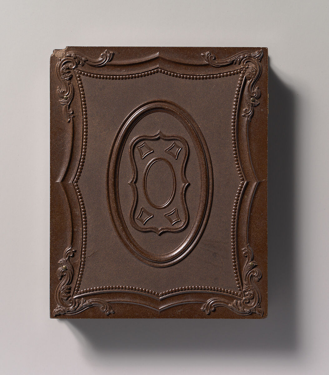 [Informal Studio Portrait of Young Family with Three Children], Unknown (American), Ambrotype with applied color