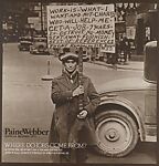 Thank You, Paine Webber, Hans Haacke (American and German, born Cologne, 1936), Gelatin silver print and silver dye bleach print