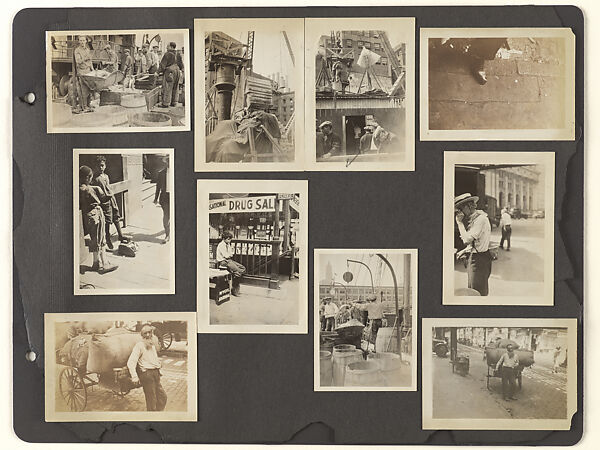 [New York Album Page 9: Fulton Street Fish Market and Lower East Side, Manhattan], Berenice Abbott (American, Springfield, Ohio 1898–1991 Monson, Maine), Gelatin silver prints 