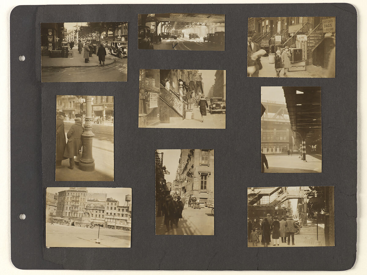 [Album Page 10: Lower East Side, The Bowery Vicinity, Manhattan], Berenice Abbott  American, Gelatin silver prints