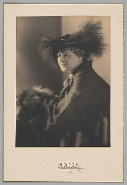 [Woman in Hat], Adolf de Meyer (American (born France), Paris 1868–1946 Los Angeles, California), Gelatin silver print 