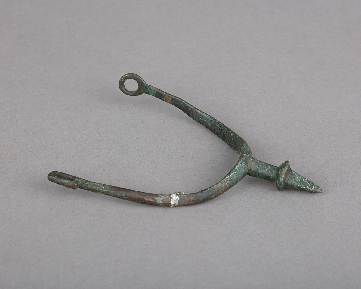 Prick Spur (Right), Copper alloy, gold, tin, German 