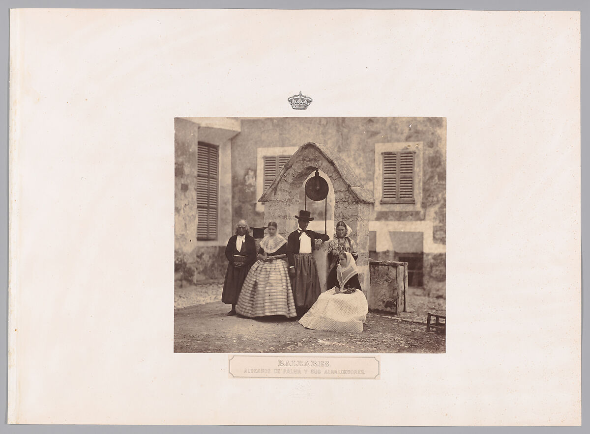 Baleares, Aldeanos de Palma y sus alrrededores, Charles Clifford (Welsh, 1819–1863), Albumen silver print from glass negative