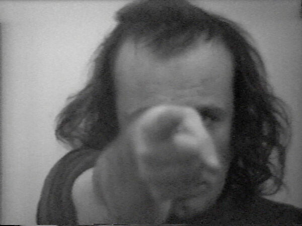 Centers, Vito Acconci (American, Bronx, New York 1940–2017 New York), Single-channel digital video, transferred from video tape, black-and-white, sound, 22 min., 28 sec. 