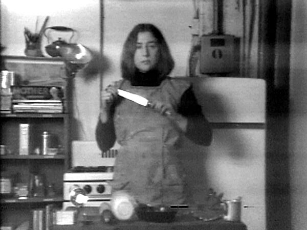 Semiotics of the Kitchen, Martha Rosler (American, born New York, 1943), Single-channel digital video, transferred from video tape, black-and-white, sound, 6 min., 9 sec. 