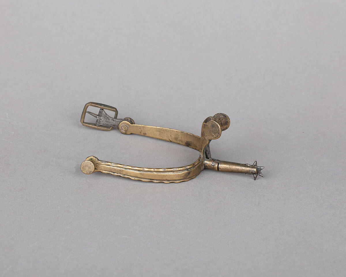 Rowel Spur (Right), Copper alloy, iron, French or German 