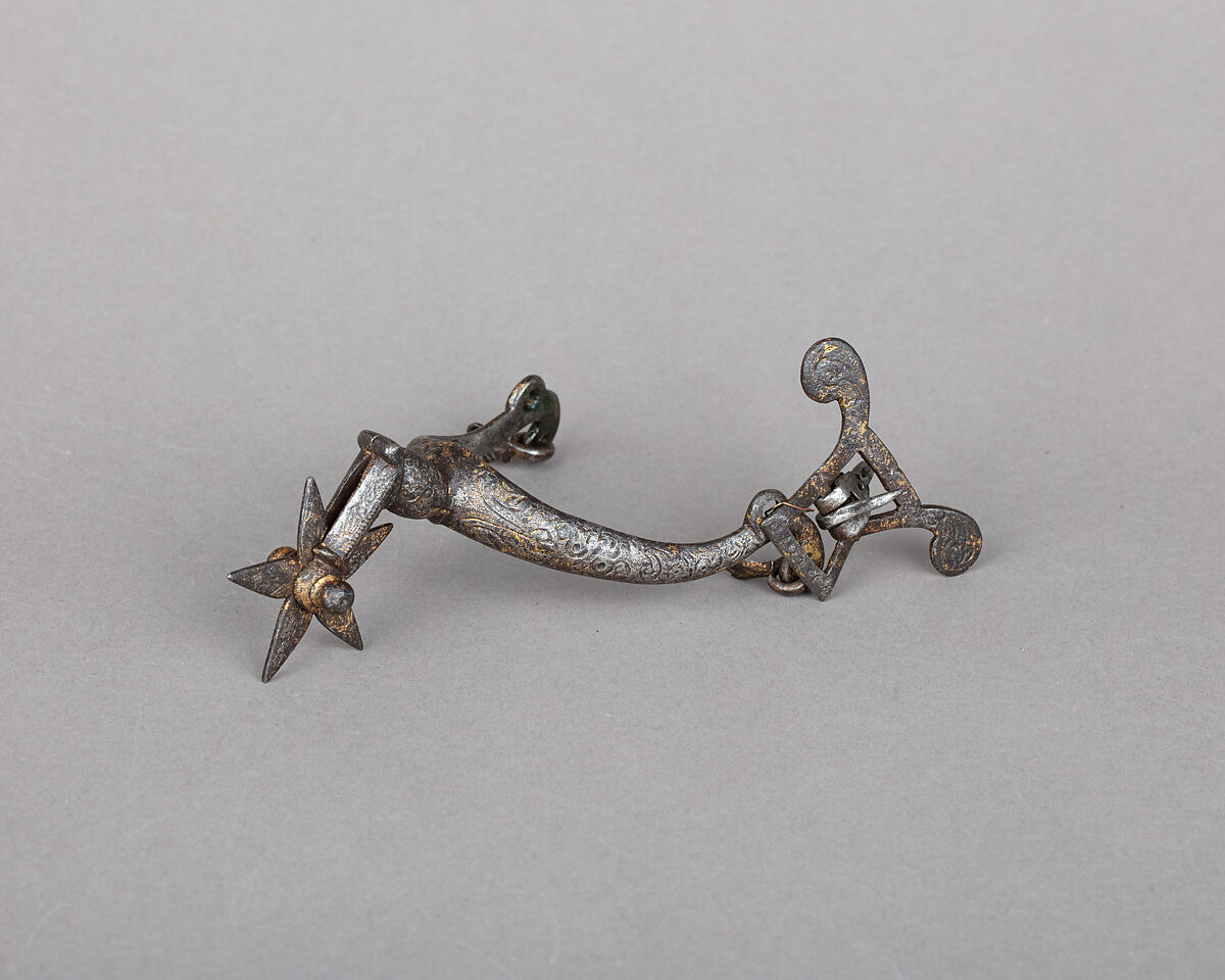 Rowel Spur (Right), Iron, gold, German 
