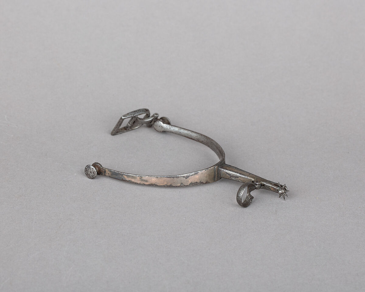 Rowel Spur (Left), Iron alloy, silver, German