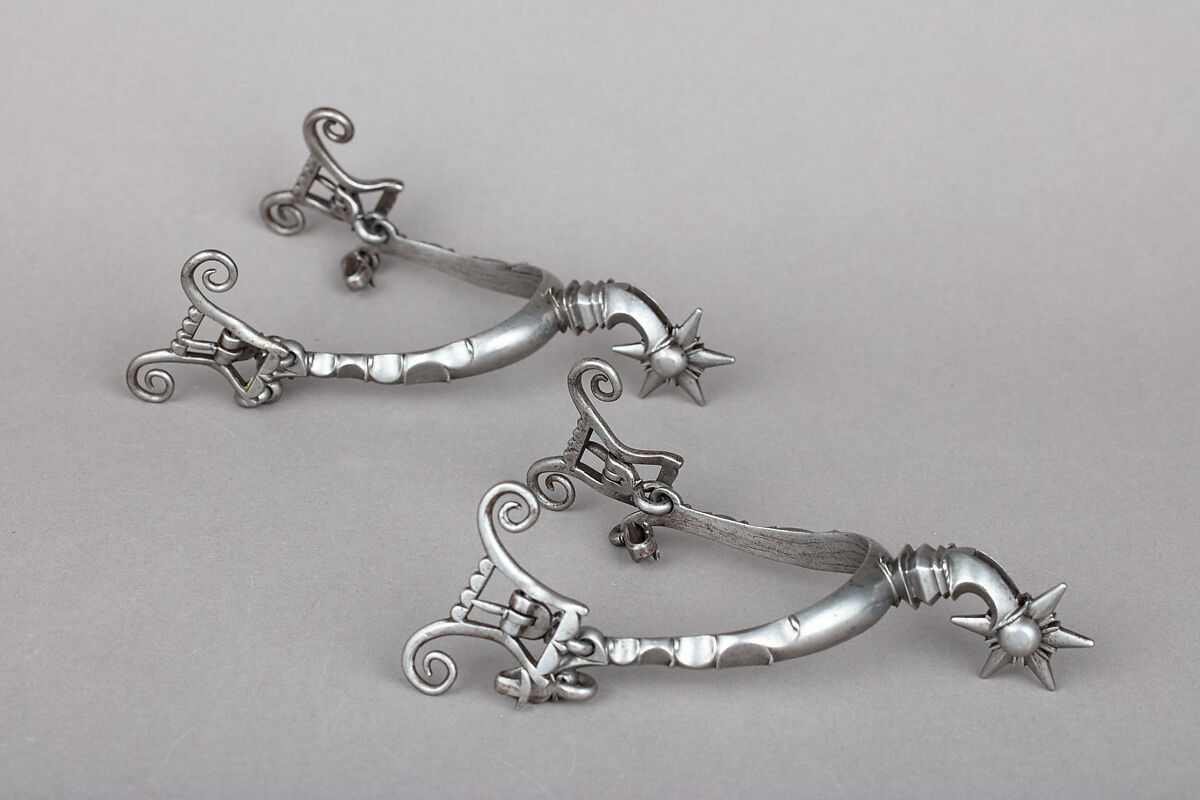 Pair of Rowel Spurs, Iron alloy, German 